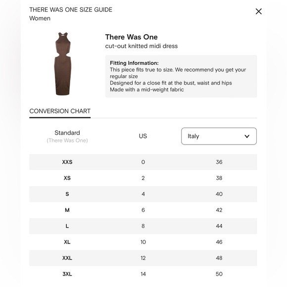 There Was One Cut-Out Knitted Midi Dress Size Small Made In Italy EUC - Picture 7 of 13